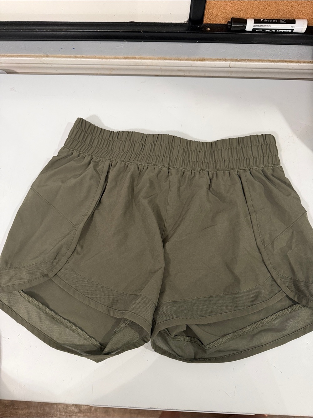 GAIAM Olive Athletic Shorts with Elastic Waistband